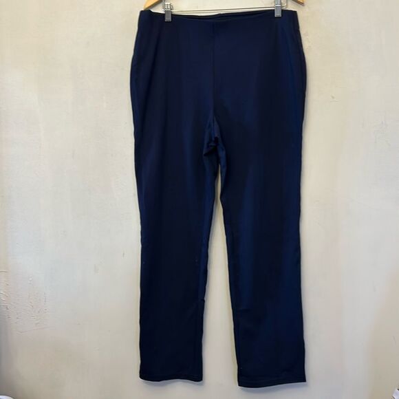 JM Collection Pants - JM Collection navy blue straight leg Ponte pants Comfort waistband Size 1X New